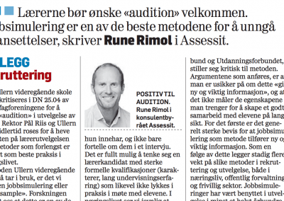 «Ja til Audition!»